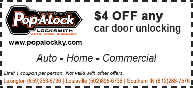 Locksmith Coupons | Lexington Louisville | Pop-A-Lock®